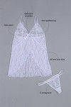 Zivame Sundown White Floral Lace Babydoll With G Strings — thumbnail 5