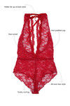 Zivame Sundown Halter Neck Cherry Red Teddy — thumbnail 5