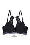 Zivame All That Lace Medium Coverage Front Open Bra-Black — thumbnail 5