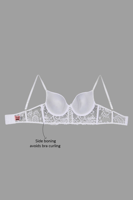 Zivame Medium Coverage Padded LongLine T-shirt Bra - White — image 8