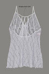 Zivame Sheer n Sexy Floral Lace Chemise with G-String- White — thumbnail 7