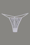 Zivame Sheer n Sexy Floral Lace Chemise with G-String- White — thumbnail 8