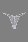 Zivame Sheer n Sexy Floral Lace Chemise with G-String- White — thumbnail 9