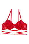Zivame Medium Coverage Padded Balconette Bra- Red — thumbnail 5