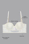 Zivame Medium Coverage Padded Moulded Bra- Ivory — thumbnail 6