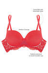 Zivame Convertible Sweetheart Neckline Padded Bra-Coral — thumbnail 5