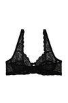 Zivame Luxe Lace Single Layered Wired Medium Coverage Lace Bra-Black — thumbnail 6