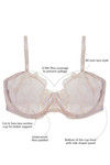 Zivame Beautiful Neckline Sheer Lace on Mesh Shaping Bra- Peach — thumbnail 5