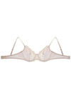 Zivame Beautiful Neckline Sheer Lace on Mesh Shaping Bra- Peach — thumbnail 7