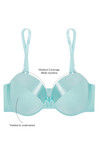 Zivame Pack of 2 Satin Edge T-shirt Bra- Skin n Green — thumbnail 8