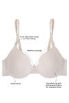 Zivame Pack of 2 Padded Plunge T-shirt Bra- Coral n White — thumbnail 9