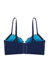 Zivame Cuppa Contrast Padded Longline Bra- Black n Blue — thumbnail 8