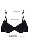 Zivame Wear Me Everyday Push Up Wired Low Coverage T-Shirt Bra-Black — thumbnail 6