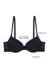 Zivame Laser Wings Smooth Lace Gentle Lift Pushup Bra-Black — thumbnail 6