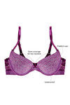 Zivame Laser Wings Push Up Wired Low Coverage Bra-Pink A443P — thumbnail 6