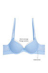 Zivame Laser Wings Push Up Wired Low Coverage T-Shirt Bra-Blue — thumbnail 7