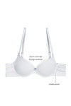 Zivame Laser Wings Push Up Wired Low Coverage T-Shirt Bra-White — thumbnail 6
