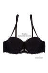 Zivame Hint of Lace Gentle Lift Balconette Bra- Black — thumbnail 9