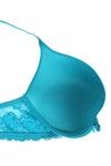 Zivame Naughty Neon Gentle Push Up Front Open Bra With Butterfly Back-Blue — thumbnail 8