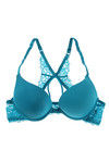 Zivame Naughty Neon Gentle Push Up Front Open Bra With Butterfly Back-Blue — thumbnail 9