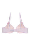 Zivame Padded Wired Low Coverage T-Shirt Bra-Pink Grey — thumbnail 12