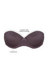 Zivame Wear Me Everyday Gentle Push-up Smooth Strapless Bra- Grey — thumbnail 6