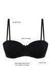 Zivame Pack of 2 Smooth Gentle Push up Strapless bra- Cheetah n Black — thumbnail 12