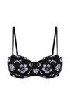 Zivame Floral Print Gentle Push-up Smooth Strapless Bra- Black — thumbnail 7