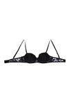 Zivame Floral Print Gentle Push-up Smooth Strapless Bra- Black — thumbnail 9