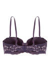 Zivame Floral Lace Padded Strapless Bra- Grey — thumbnail 8