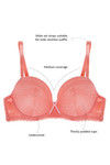 Zivame Delicate Summer Lace Demi Coverage Bra-Pink — thumbnail 6