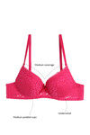 Zivame Summer Lace Push Up Wired Low Coverage Bra-Fuchsia — thumbnail 6