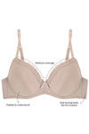 Zivame Beautiful Neckline No Show Padded Bra- Skin — thumbnail 5
