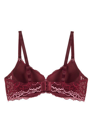 Buy Zivame Push Up Wired Low Coverage Bra-Burgundy at Rs.687 online ...