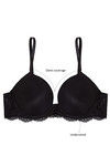 Zivame Sweetheart Neckline Smooth Moderate Pushup Bra- Black — thumbnail 5