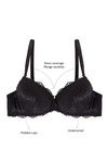 Zivame Push Up Wired Low Coverage Bra-Black — thumbnail 5
