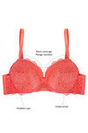 Zivame Floral Lace Explosive Pushup Bra - Coral — thumbnail 6