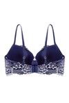 Zivame Floral Lace Padded Bra- Blue — thumbnail 6