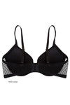 Zivame All That Lace Padded Wired Low Coverage Bra-Black — thumbnail 7