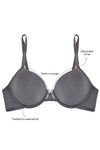 Zivame Wear Me Everyday Padded Wired Low Coverage Bra-Dark Grey — thumbnail 5