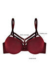 Zivame Cage Neck Gentle Smooth Pushup Bra- Burgundy — thumbnail 6