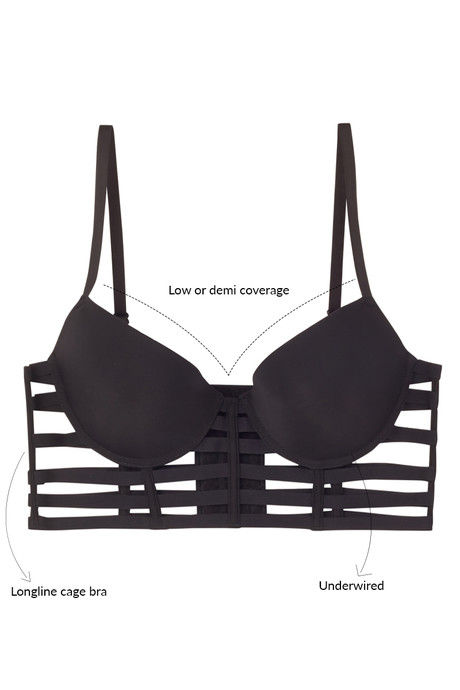 Zivame Longline Smooth Cup Gentle Push Up Cage Bra-Black — image 6