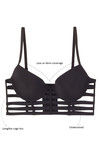 Zivame Longline Smooth Cup Gentle Push Up Cage Bra-Black — thumbnail 6