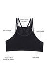 Zivame Made To Layer Double Layered Non Wired Full Coverage Bralette -Black — thumbnail 7