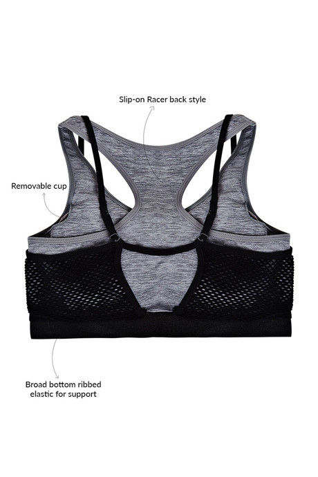 Zivame Made To Layer Double Layered Non Wired Full Coverage Bralette -Grey — image 6