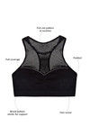 Zivame Made To Layer Double Layered Non Wired Full Coverage Bralette -Black — thumbnail 5