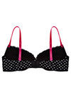 Zivame Push Up Wired Low Coverage Bra-Black Pink — thumbnail 5