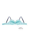 Zivame Push Up Wired Low Coverage Bra-Blue Black — thumbnail 8