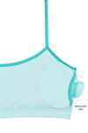 Zivame Double Layered Non Wired Medium Coverage Bralette -Aqua — thumbnail 8