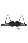 Zivame All Lace Padded Strapless Bra-Black — thumbnail 8